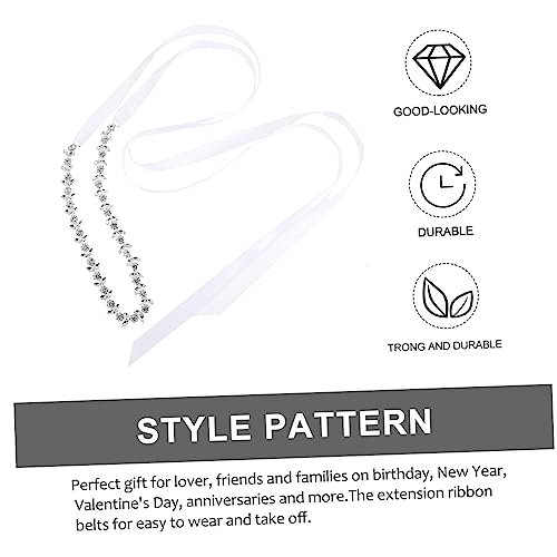 Rhinestone Waist Belt for Bride with Ribbon Tie Elegant Decorative Sash Belt for Wedding Prom Banquet and Formal Dresses Comfortable and Jewelry Accessory3