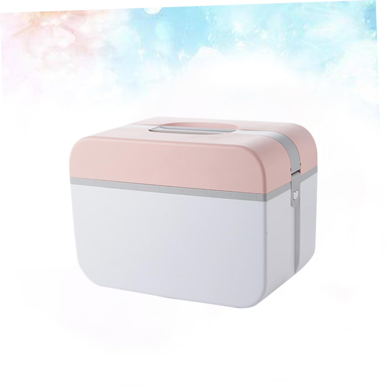 Medikamentenaufbewahrungsbox 5236 Large aus PP, Doppelschichtig, Rosa