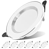 LED Einbaustrahler Ultra Flach, Rluobo 6er LED Spot Warmweiß 7W 230V, Einbauleuchten Decke LED IP44 für Badezimmer Wohnzimmer, 4000-4500k