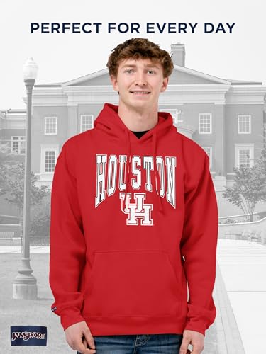 Image of JanSport NCAA Officially Licensed Rival Hoodie, Long Sleeve Unisex Sweatshirt, Cotton-Polyester Blend, Double-Layered Hood