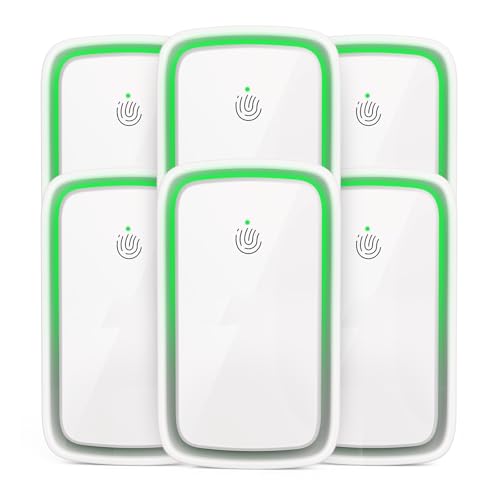 Air Purifiers Plug In 6 Pack, Negative Ion Air Ionizers with 3 Adjustable Modes for Home, Family, Bedroom, Kitchen, Compact Air Odor Eliminator for Pet Dander, Dust, Smoke, Small Ionic Air Purifier