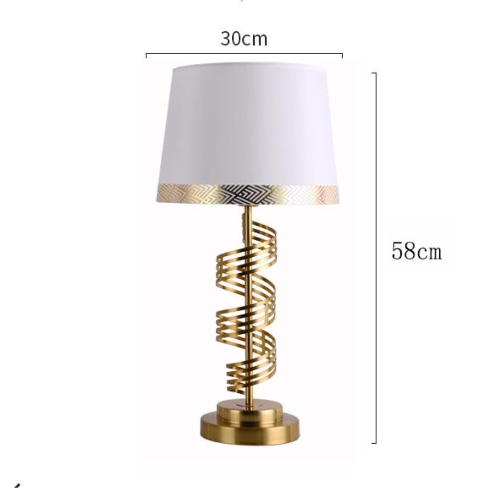 Lampada di lusso postmoderna, luce ambientale sul comodino | Lusso post moderno, base in metallo, paralume in tessuto, dimmerabile, luce ambientale