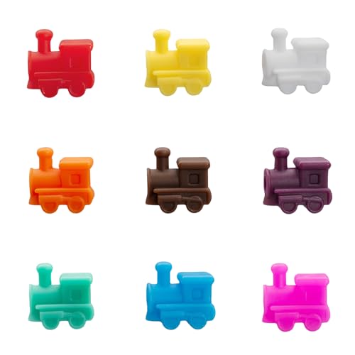 Tinzum 9 Pieces Mexican Train Marker in 9 Colors, Plastic Mexican Train Pieces for Mexican Train Accessories