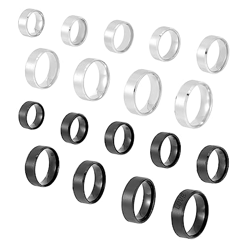 Alliance classique unie en acier inoxydable bague vierge pour couple