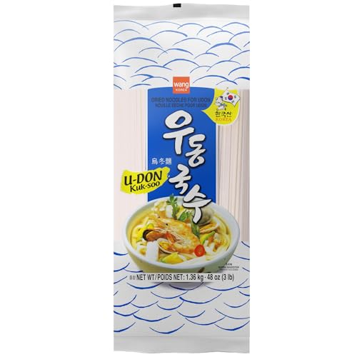 Wang Silky and Bouncy Udon Noodle, Korean Noodle, Simple and Slurpable, 48 Oz