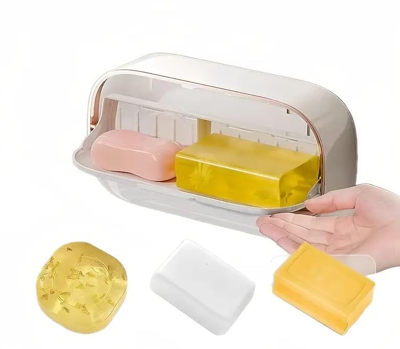 Ultreos Elegant Soap Holder with Lid & Drain Tray β Modern, Hygienic & Space-Saving Bathroom Decor 2