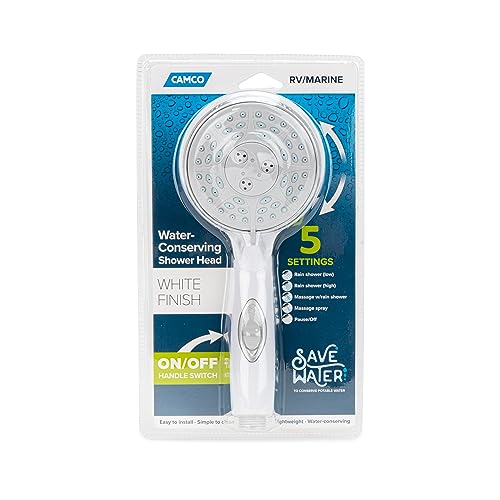 Pommeau de douche camping-car Camco avec interrupteur On/Off et 5 modes - 7