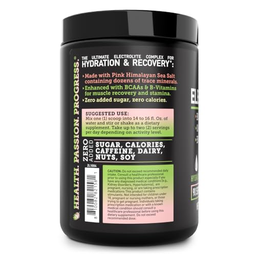 Image of Zeal Electrolyte Powder - 90 Servings | Keto Electrolytes Powder | Zero Sugar, BCAAs, B-Vitamins | Potassium, Zinc, Magnesium | Hydration Powder Recovery Drink | Strawberry Kiwi