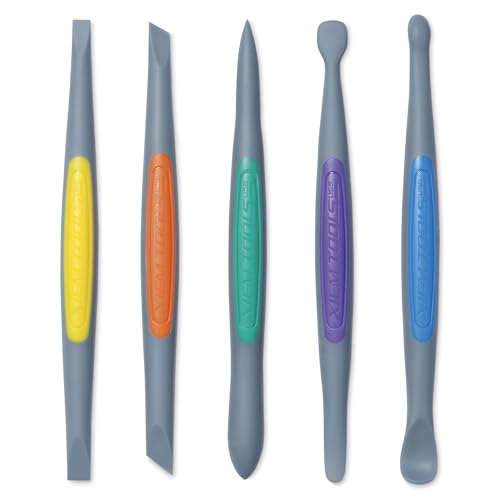 Xiem Tools Silicone Clay Finishing Tools 5 Piece Set Strong-Firm, Size Medium, Assorted, CFSM5-10488