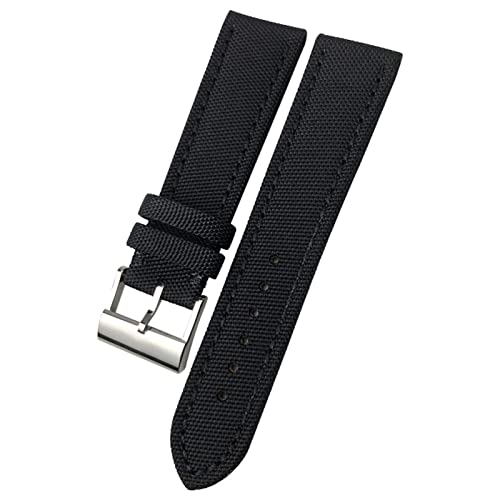 Correa de reloj de nailon de 22 mm con hebilla de acero para Avenger y Navitimer