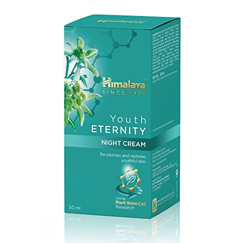 Himalaya Youth Eternity Night Cream for Women with Edelweiss, Apple extracts & Anti-oxidants | hydrates, evens skin tone | Reduces fine lines & wrinkles | Best for dry oily & combination skin |50 gm