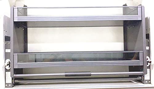 Modular Kitchen Storage Rack Lift Basket Elevator Glass Finished Pull Down Two Shelf Unit for Cabinet Width 60 CM or 600mm (Black)