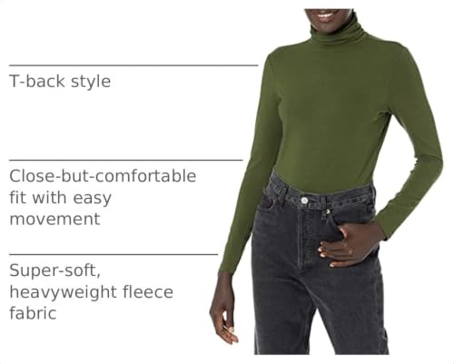 Image of Amazon Essentials Women's Long-Sleeve Turtleneck Stretch Fleece (Available in Plus Size)