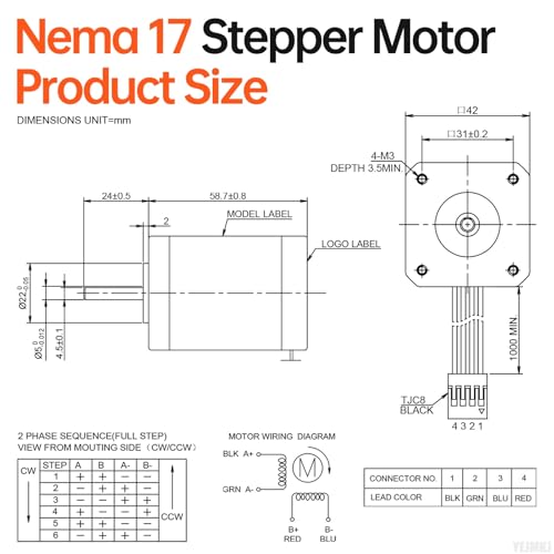 Moteur pas à pas Nema 17 pour éviter les pertes de pas en impression 3D - 2