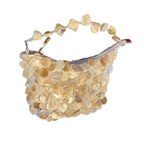 Sac en coquillage blanc rigide pour protéger vos essentiels lors d'un dîner ou mariage