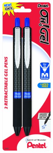 Bolígrafo Pentel Oh! Gel Retráctil 0.7mm Tinta Azul x2 miniatura 1