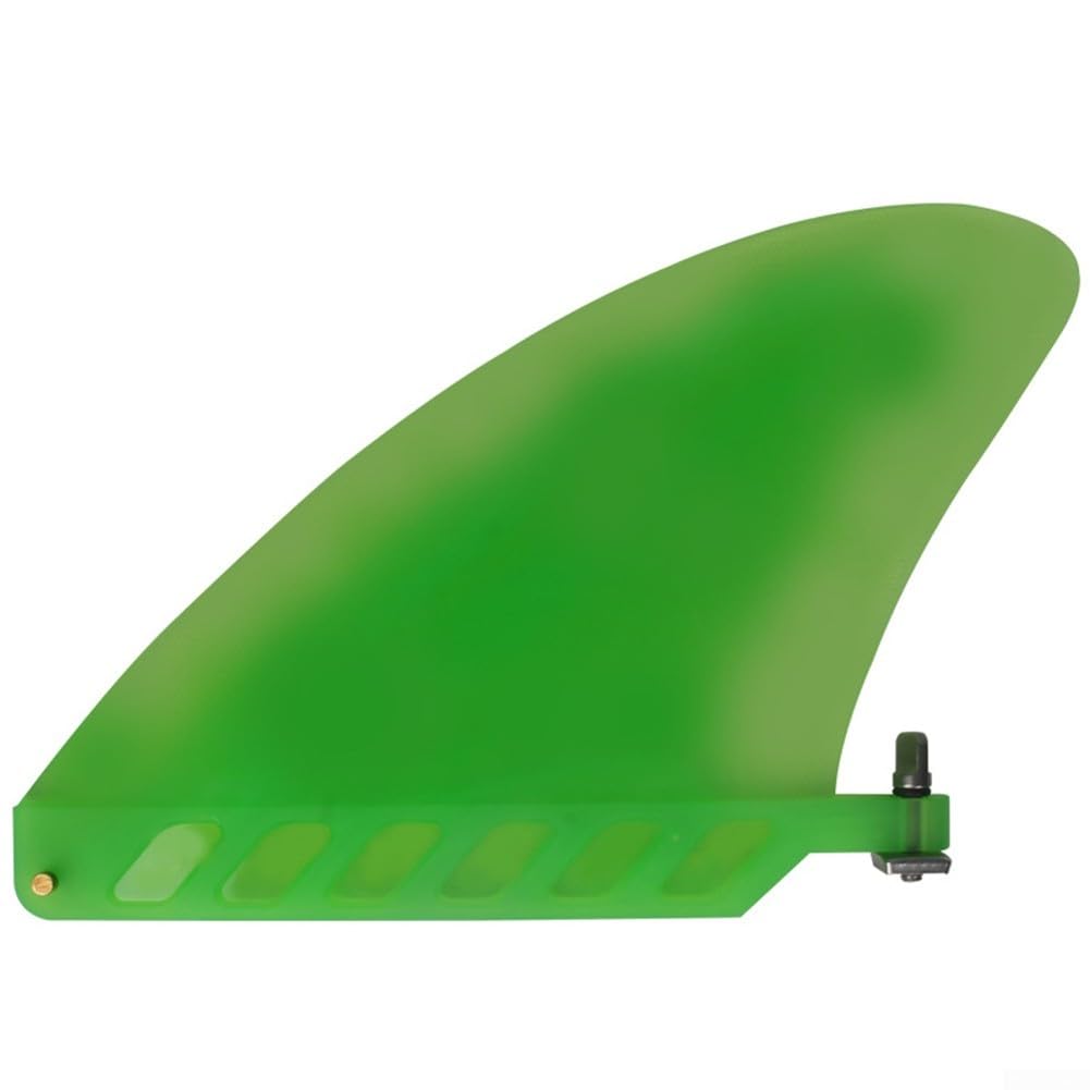 4.6 Inch for surfboard Fin Flexible for tpu Centre Fin for Longboard Paddle Board with Screw Lock System Yellow Green Black(Green)