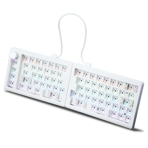 JUNENTER GMK87 TKL ���J�j�J���L�[�{�[�h�L�b�g�A80% �z�b�g�X���b�v �g���C���[�h BT ??5.0/2.4G/USB-C ���C�����X RGB �Q�[�~���O�L�[�{�[�h�A�J�X�^���K�X�P�b�g�}�E���g TFT LCD �X�N���[�� �x�A�{�[���L�b