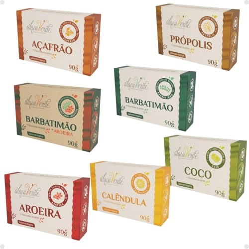 Kit Completo de Sabonetes Naturais Alquiverde – Cuidado Diário com Hidratação, Limpeza Suave, Aromas Naturais e Bem-Estar para Pele
