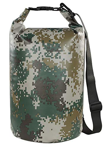 MARCHWAY Floating Waterproof Dry Bag 5L/10L/20L/30L/40L, Roll Top Sack Keeps Gear Dry for Kayaking, Rafting, Boating, Swimming, Camping, Hiking, Beach, Fishing (Digital Camo, 40L)