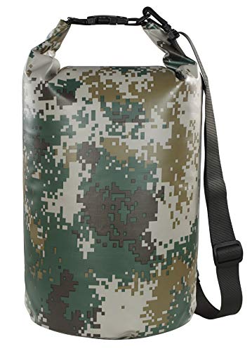 MARCHWAY Floating Waterproof Dry Bag Backpack 5L/10L/20L/30L/40L, Roll Top Sack Keeps Gear Dry for Kayaking, Rafting, Boating, Swimming, Camping, Hiking, Beach, Fishing (Digital Camo, 30L)