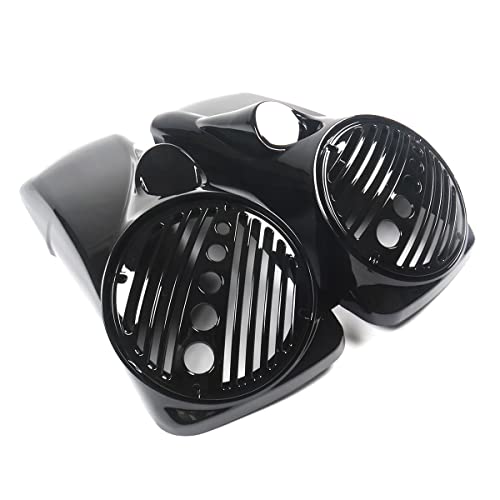 STLPRO 8" Speaker Lids con Puerto Tweeter Compatible para Harley 1994-2013 Modelos Touring Hard Saddlebags miniatura 1