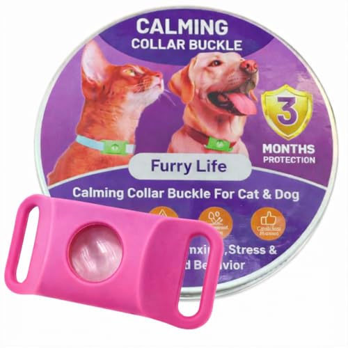 Image of FurLife Pet Calming Pendant - Waterproof Collar Tag for Dogs & Cats | Suitable for All Breeds - (Pink)
