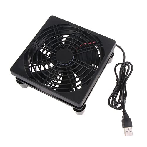 Ventiladores Enrutador PC con Alimentación USB 120 Mm 5V Ventilador Enfriamiento Alto Flujo para Enrutador Receptor Módem DVR Accesorios para Computadora