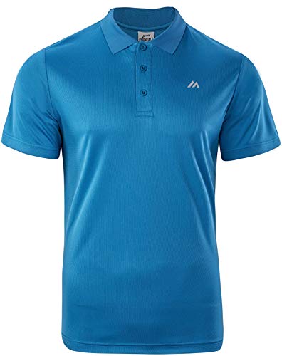 martes Herren Poloshirt Nodim, Kurzarm, 100% Polyester, Sport Polohemd, Schnelltrocknend und Ultraleicht, Polo Shirt, French Blue/Reflective, L