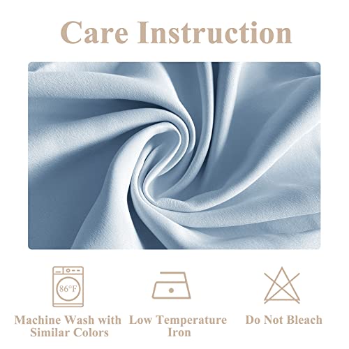 Cololeaf Outdoor Curtain Water Repellent For Patio - Home Decorations Rust Proof Grommet Top Indoor Outdoor Curtain Drape For Porch,Gazebo - Sky Blue 120" Wx96 L Inch (1 Panel) #TOP6