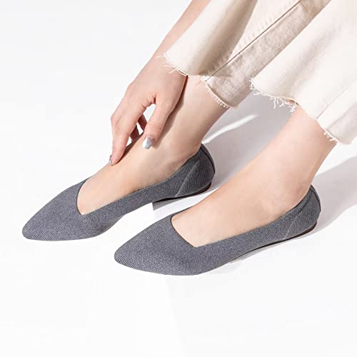 Image of Frank Mully Womens Pointed Toe Flats Knit Dress Shoes Comfort Women Shoes Softable