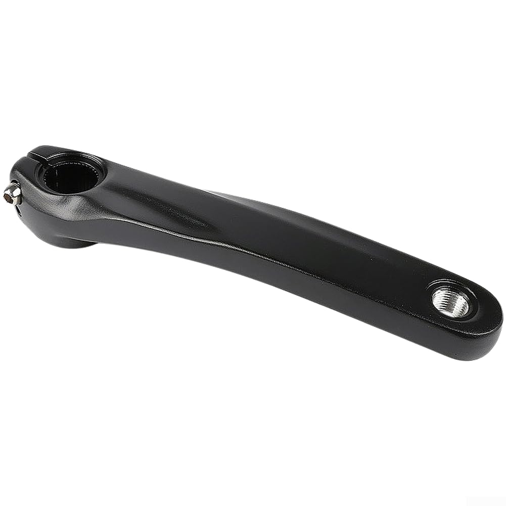 Left Crank Arm for SLX for XT 170mm 36 Grooves Aluminum Alloy Compatible with FC-M590 FC-M596 FC-M610 Lightweight Replacement Black Silver for Mountain Bike 14mm Pedal Shaft(Black)