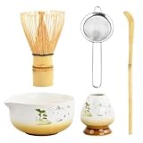 Photo Gallery 5 in 1 matcha kit set accessori cerimonia tè matcha cerimonia giapponese matcha con ciotola matcha, frusta matcha in bambù naturale paletta bambù porta frullino per tè cerimonia (marrone) Photo Gallery 5 in 1 matcha kit set accessori cerimonia tè matcha cerimonia giapponese matcha con ciotola matcha, frusta matcha in bambù naturale paletta bambù porta frullino per tè cerimonia (marrone)