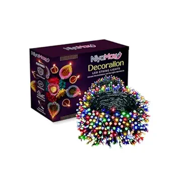 NIYAMAX 35 Feet 36 Led String Serial Lights, Copper Wire LED Decorative String Fairy Rice Lights for Indoor, Outdoor, Decoration, Festival, Party, Wedding, Garden, Lawn (Multicolor)(Pack of 1)