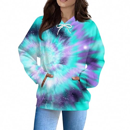 Oversized Hoodies for Women Trendy Fall Fashion Tie Dye Y2K Hoodie Cute Loose Fit Preppy Sweatshirt with Pocket2