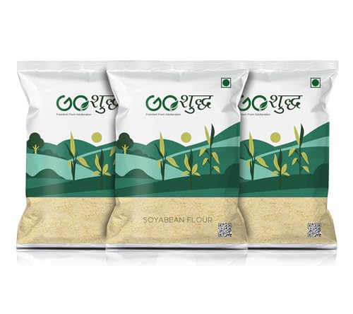Goshudh Soyabean Flour 1.5 kg (500g Each Pack of 3) | Soya Flour, Soyabean Atta