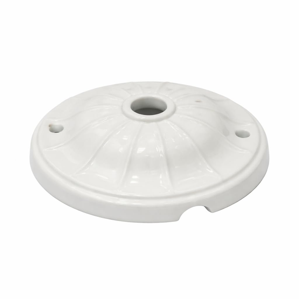 Yunmeryker Kitchen Island Ceramic Fitting for Living Room, High Temperature Resistant Pendant, 70mm Diameter DIY Lighting, 250V, White