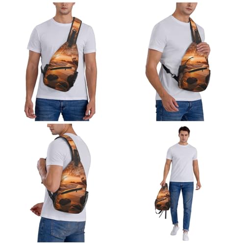 Bolso tipo sling para hombre y mujer negro miniatura 6