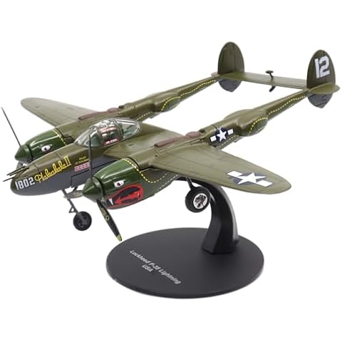 Motor city classics Militaria Diecast Collectible | Lockheed P-38 Lightning | 1:72 Scale Model 27296-41 | Military Gift Cover