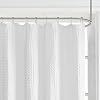 Madison Park Arlo 100% Cotton Shower Curtain, Texture Waffle Weave Design Hotel Quality, Soft Trendy Bathroom Decor, Machine Washable, Bathtub Fabric Privacy Screen, 72 x 72, White