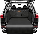 Alfheim Car Boot Liner Protector - Nonslip Waterproof Pet Dog Back Seat Cover - Durable Washable Cargo Cover Mat Travel, Universal for Medium Small Car Truck SUV (Black)