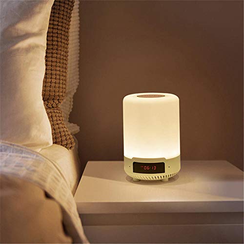 Preisvergleich Produktbild tischlampe homeBluetooth Audio LED Nachtlicht USB wiederaufladbare Schlafzimmer Nachttischlampe, rosa Abdeckung