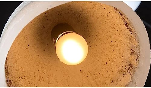 Lámpara de techo de cemento gris E27 moderna y colgante industrial 7