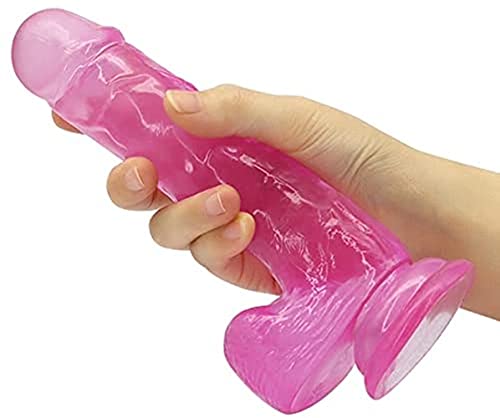 Kooho 7 inches Black with Suction Cup for Women Couples Beginners Soft Silicon Material (Red)
