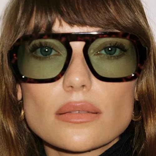 Retro 70s Square Aviator Sunglasses for Women Men Trendy Style Flat Frame Vintage Square Shades4
