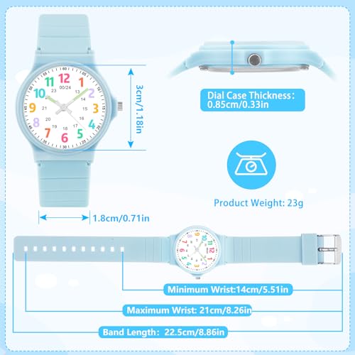 Image of Juboos Kids Watch Analog for Boys Girls Toddler, 3ATM Waterproof Wirstwatch Learning Time and Easy to Read