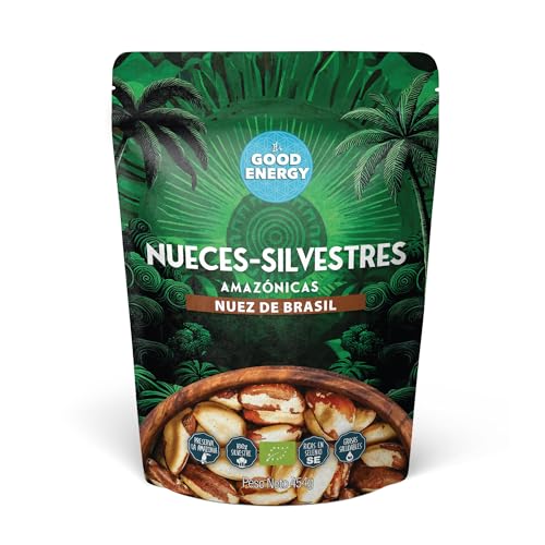 Brazil Nuts It’s Good Energy Nueces del Brasil Salvajes Orgánicas | Nueces del Brasil crudas | 100% de crecimiento silvestre, recolectadas de forma sostenible | Ricas en selenio