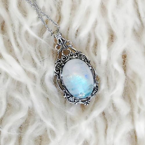 Vintage Moonstone Necklace for Women - Moonstone Pendant & Gemstone Necklace Gift for Her3