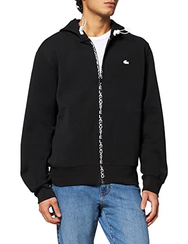 Lacoste SH6886 Felpa, Uomo, Nero, S