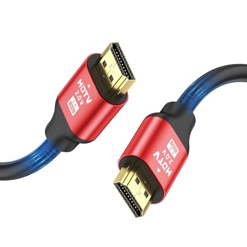 grofyllaa 4K Hdmi Cable 20FT High Speed Hdmi 2.0 Cable 4K@60Hz 2K@120Hz Gold-Plated Connector 3D ARC HDCP 2.2 &2.3 for HDTV/Blu Ray Playback/Projectors/Laptops/PS4/PS5(Red)